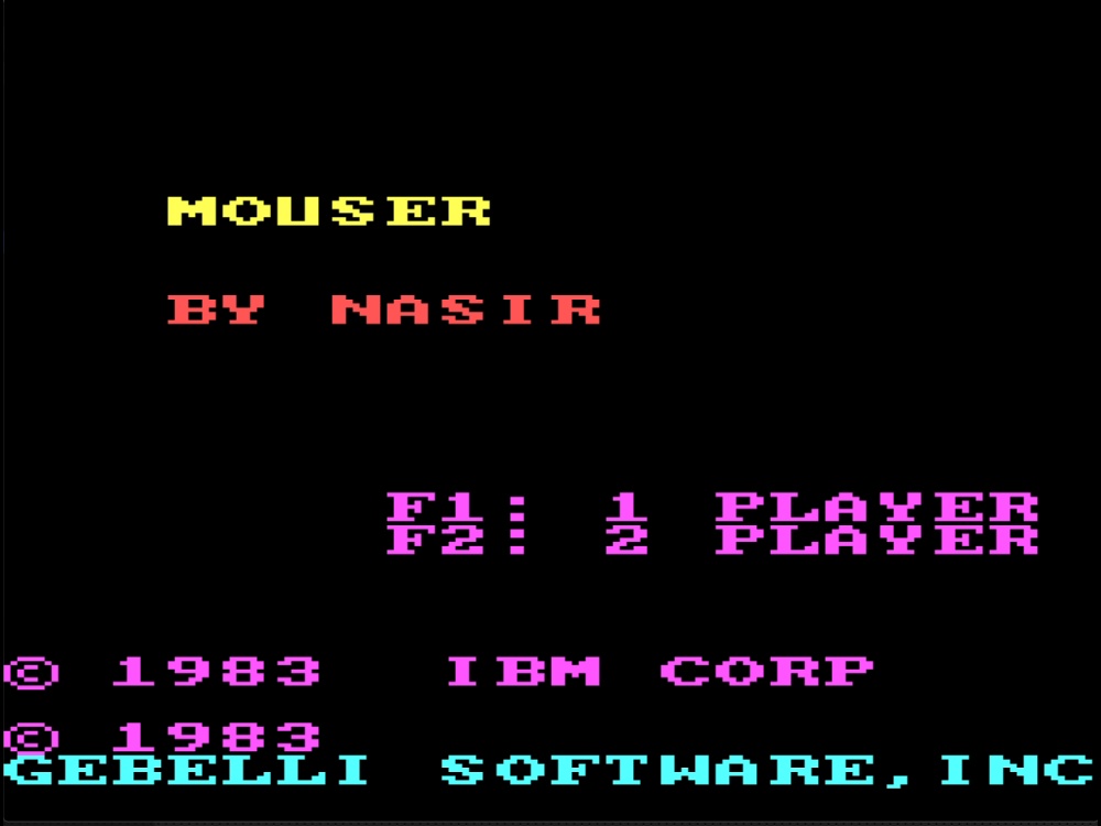 Title Screen of Mouser for DOS